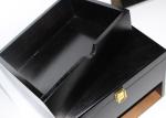 Woman Solid Wood Jewelry Box , Black Color Handcrafted Wood Decorative Boxes