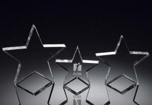Wholesale standing crystal star award/lone star/star trophy/blank crystal star award/crystal star from china suppliers