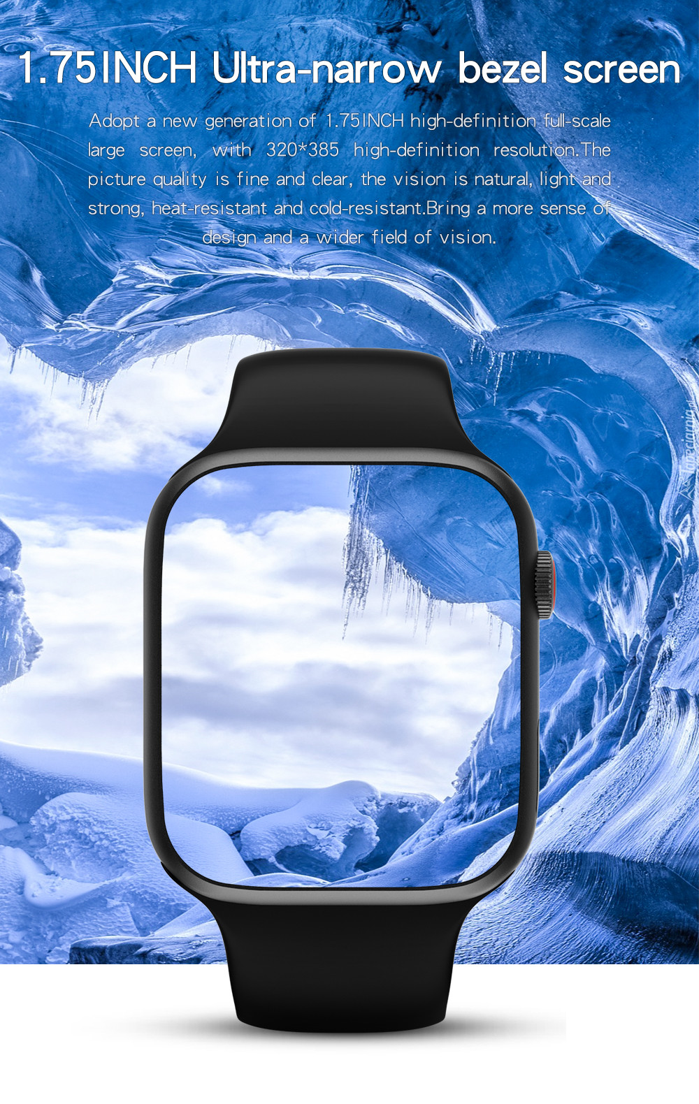 1.75 Inch IP67 Waterproof Bluetooth Calling Smartwatch W78 Pro 170mAh