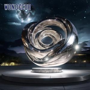 Wholesale Metal Art Twisted Star Ring Stainless Steel Outdoor Sculpture from china suppliers