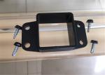 Black powder coated spear top steel picket security fence