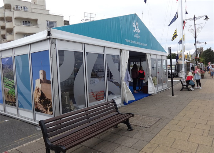 Customized Size Permanently Installed Durable Exhibition Tent With Glass Wall