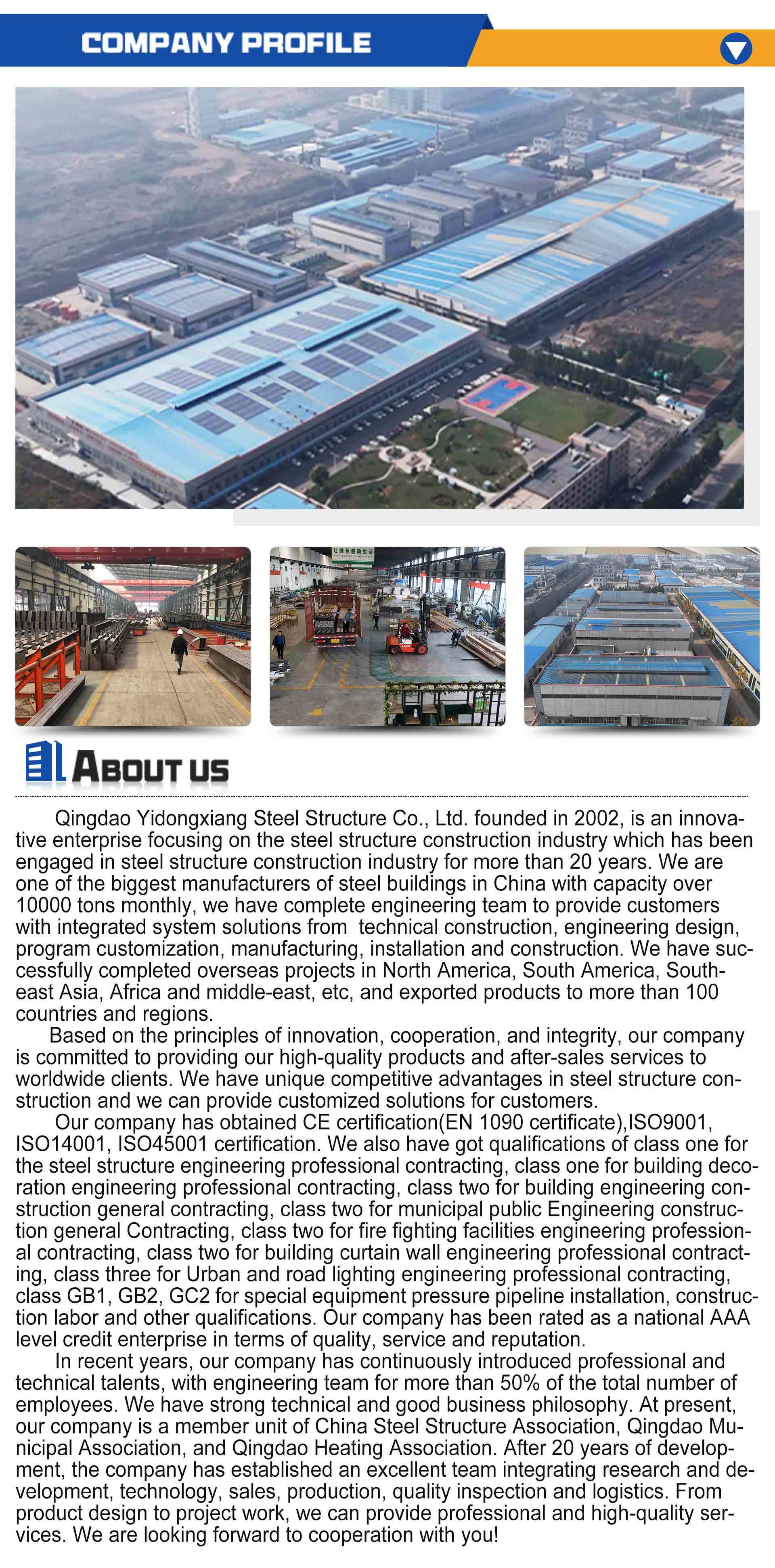Customizable Prefab Steel Workshop Sandwich Panel Structural Steel Warehouse