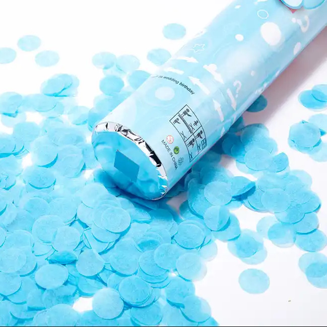 Party Popper Celebration Reveal Smoke Confetti Cannon Shooter Eco Friendly