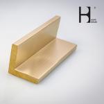 OEM Golden Brass L Profile , Anti Rust Extruded Brass Profiles