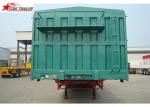 Q345 Carbon Steel Dropside Tipping Trailer , Roof Opened Drop Side Trailer