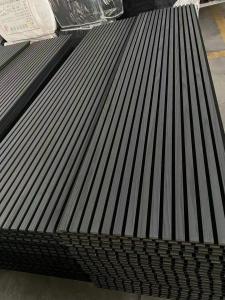 Wholesale Black Oak Acoustic Wood Slat Panels Soundproof For Auditorium from china suppliers