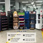 Multi layer wire meash super market liquor wine metal display stand liquor store