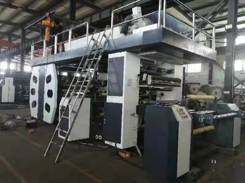 8 Color Plastic Flexo Printing Machine 6 Color Central Drum