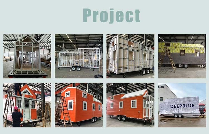 Hot Sale Light Steel Prefabricated Tiny House on Wheels with AU Standard