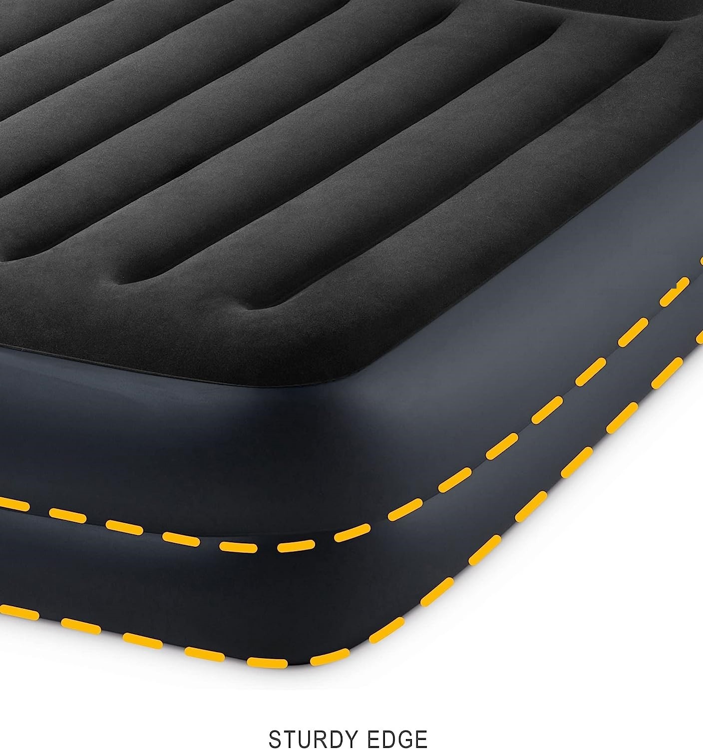 Outdoor Folding Household Air Mattress, Fiber-Tech Queen Size 10in Bed Height 600lb Weight Capacity – Pump Sold