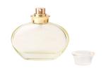 Glass Transparent Perfume Bottle 50ml Yellow Green Round Rose Pattern