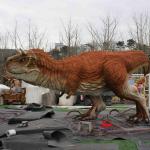 Theme Park Equipment Realistic Animatronic Dinosaur Model Carnotaurus Statue