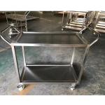 Clean Room Stainless Steel Mobile Transfer Cart With Four Truckles