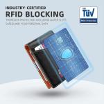 Men's RFID Carbon Fiber Credit Card Holder with Larger Capacity and Multiple