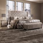 Dark Brown Leather Bedside Tables With Glass Top Hotel Vill