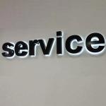 Waterproof Stainless Steel Frame Led Backlit Sign Long Service Life