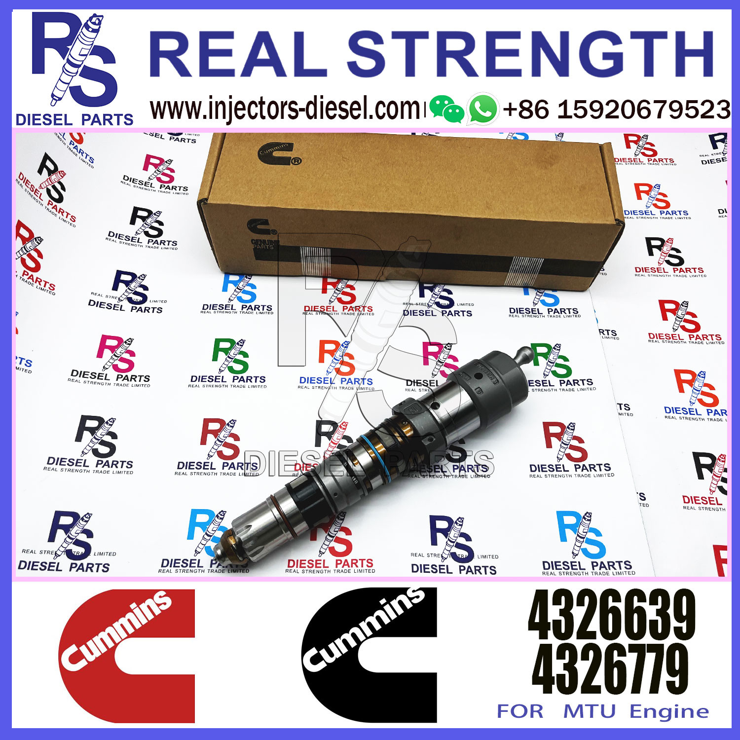 Qsk23 Diesel Engine Part Excavator Common Rail Fuel Injector 4326639 4088431 4076533 3766446 4088426