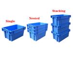 575x360x290mm Plastic Storage Turnover Crate For Shopping Mall Heavy Duty