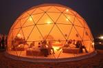 Waterproof Half Sphere Geodesic Dome Tent For Camping 35m Diameter