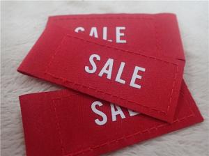 Wholesale Silk Printing White Logo On Woven Clothing Labels For Jacket Comfortable from china suppliers