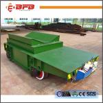 Hydraulic Lifting System Motorized Rail Cart , Material Transfer Trolley