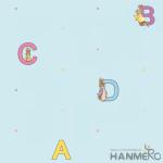 Modern English Letters Kids Bedroom Wallpaper Pink Color Wallcovering