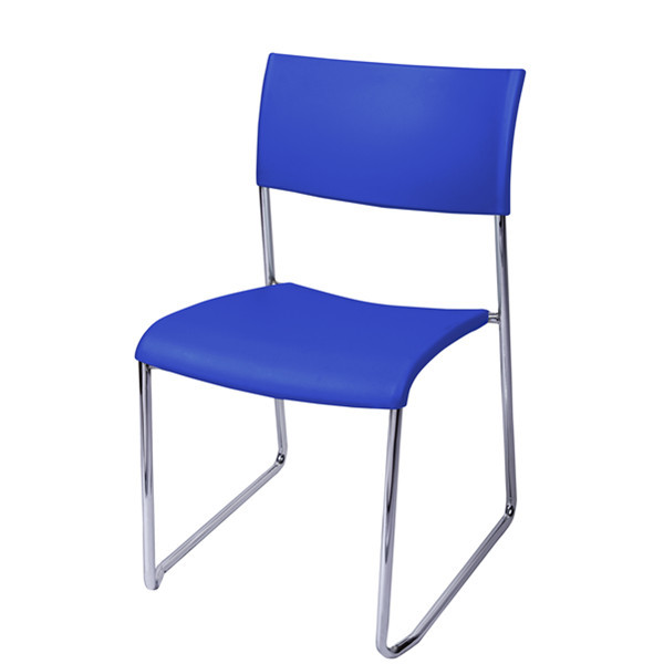 Stackable Impact Resistance Training Room Chairs With Square Backrest