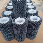 Abrasive Nylon Bristle Zig Zag Connection Roller Brushes For Wood Polishing