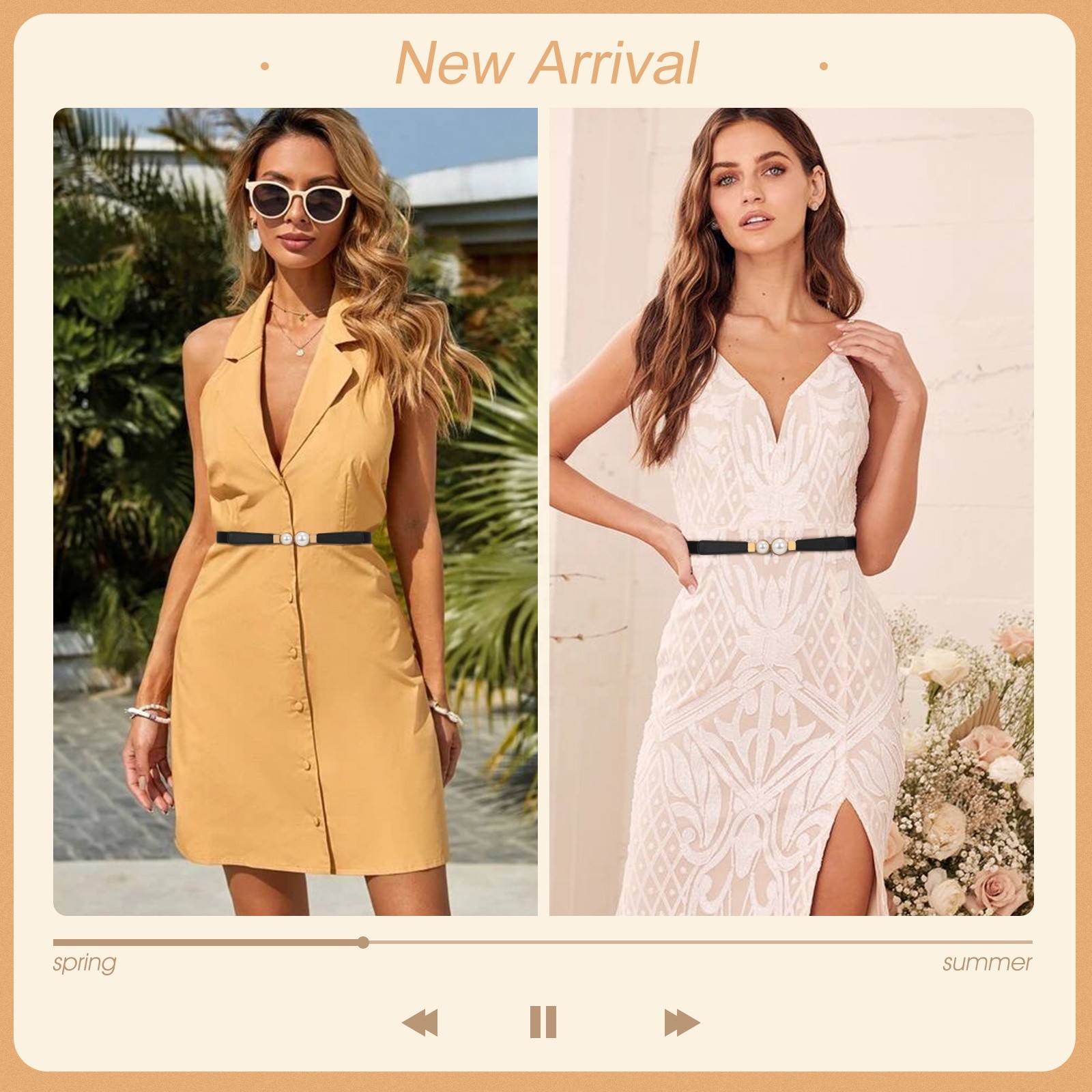 Thin Skinny Women Elastic Belts