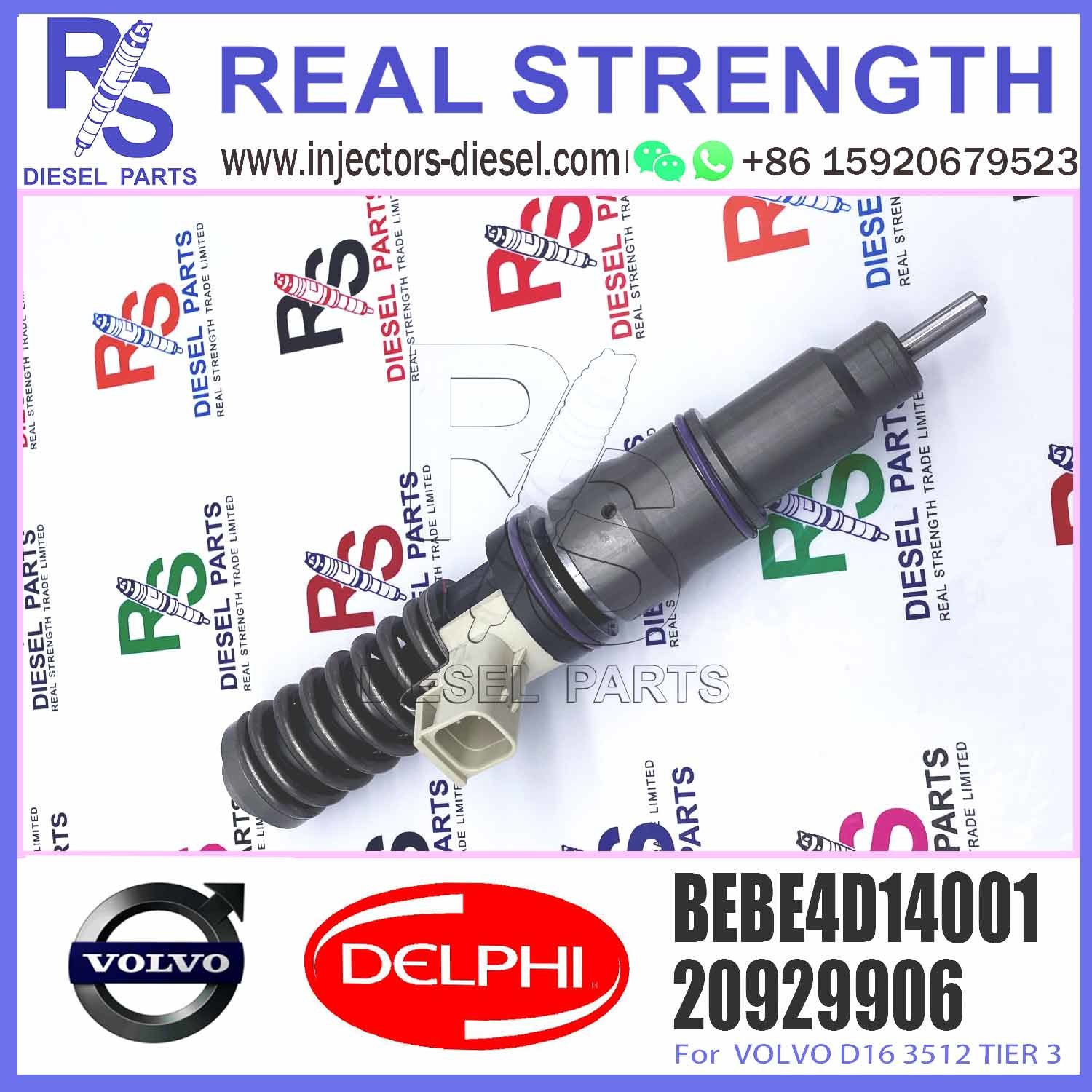 injector common rail injector 3801263 BEBE4D14001 For V-O-L-V MD16 diesel fuel injector BEBE4D14101