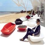Creative Fiberglass Sofa Seats Outdoor Business Table Set Hotel UFO Leisure