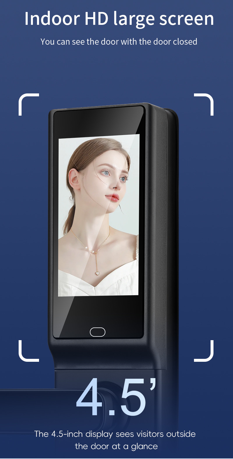 Camera Viewer Lock Tuya APP Intercom Biometric Fingerprint Smart Digital Door Lock