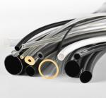 Black Fexible PVC Tube For Metal Protection , PVC Tubing For Protective Metal