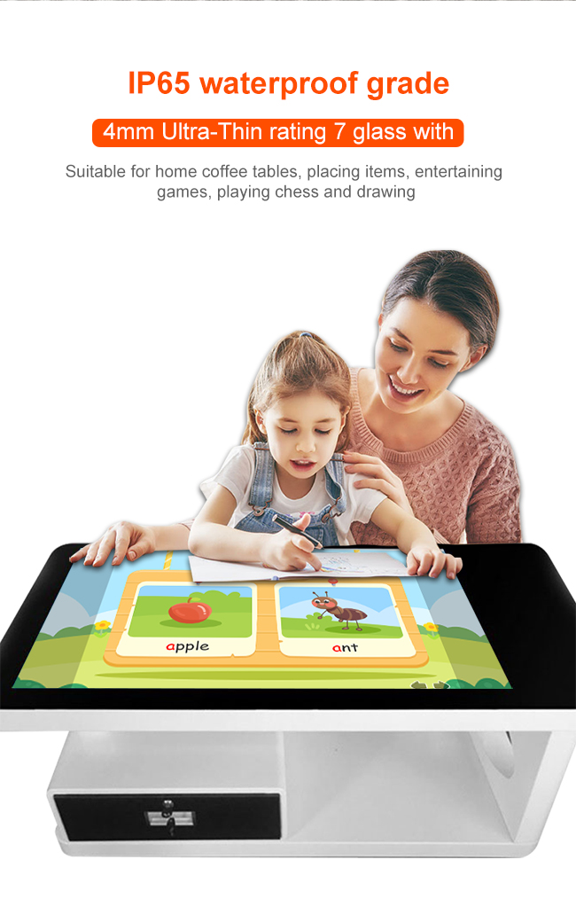 55'' Drawer Style Touch Screen Windows System Waterproof  Activity Table With Capacitive Touch