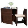Buy cheap 3Pcs Rattan Patio Dining Table And Chairs Leisure Patio Furniture Set Outdoor from wholesalers