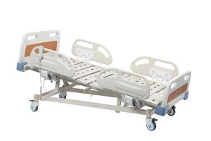 Wholesale Electric ICU Hospital Bed Adjustable Steel Frame With Side Silcent Wheels from china suppliers
