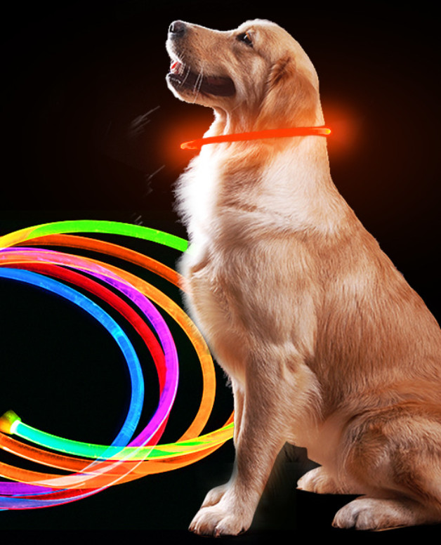 Adjustable LED Dog Collars USB Rechargeable Flashing Glowing Dog Collar