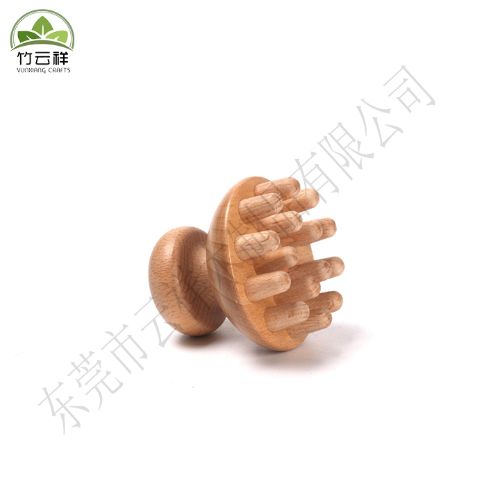 Small style raw wood color can be laser marked or uv printed customized size wooden massage stick