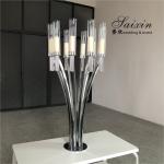 ZT-396 Wedding decoration materials crystal metal candle stand for centerpieces