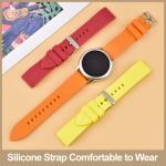 Popular Multi Colors Sport Silicone Rubber Watchband 20mm With Polished Buckle