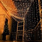 IP65 300leds Solar Garden Fairy Lights Warm White For Wedding Halloween