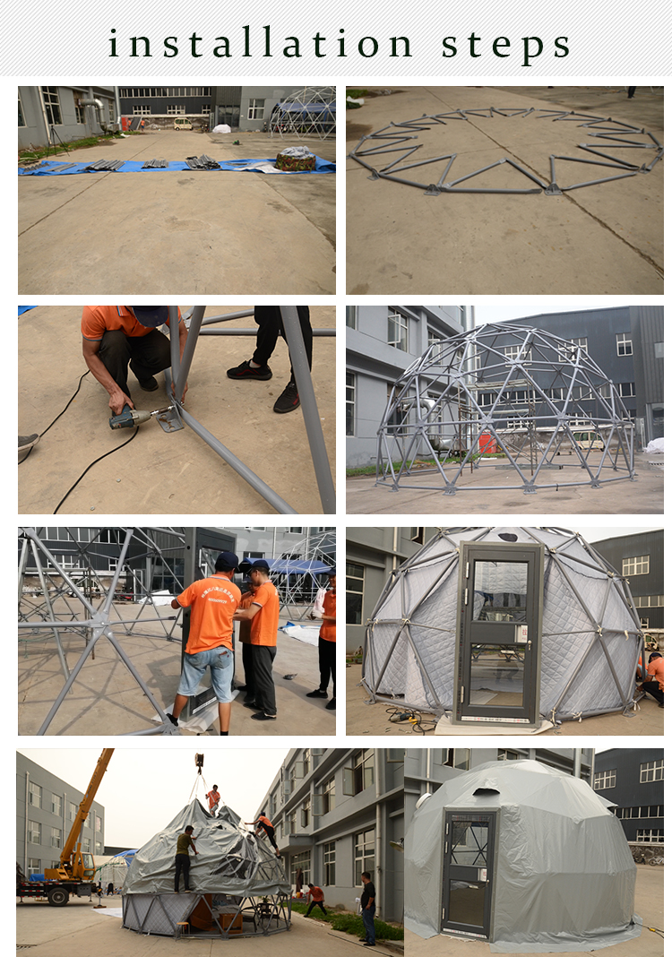 large outdoor luxury waterproof glamping 6m geodesic dome tent hotel