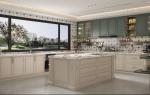 Almond Rose Custom Stainless Steel Kitchen Cabinets Easy Clean Fadior Luxe