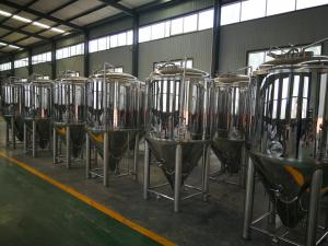 500L Three Vessels Small Brewery Equipment Steam Heating SS304 Materials