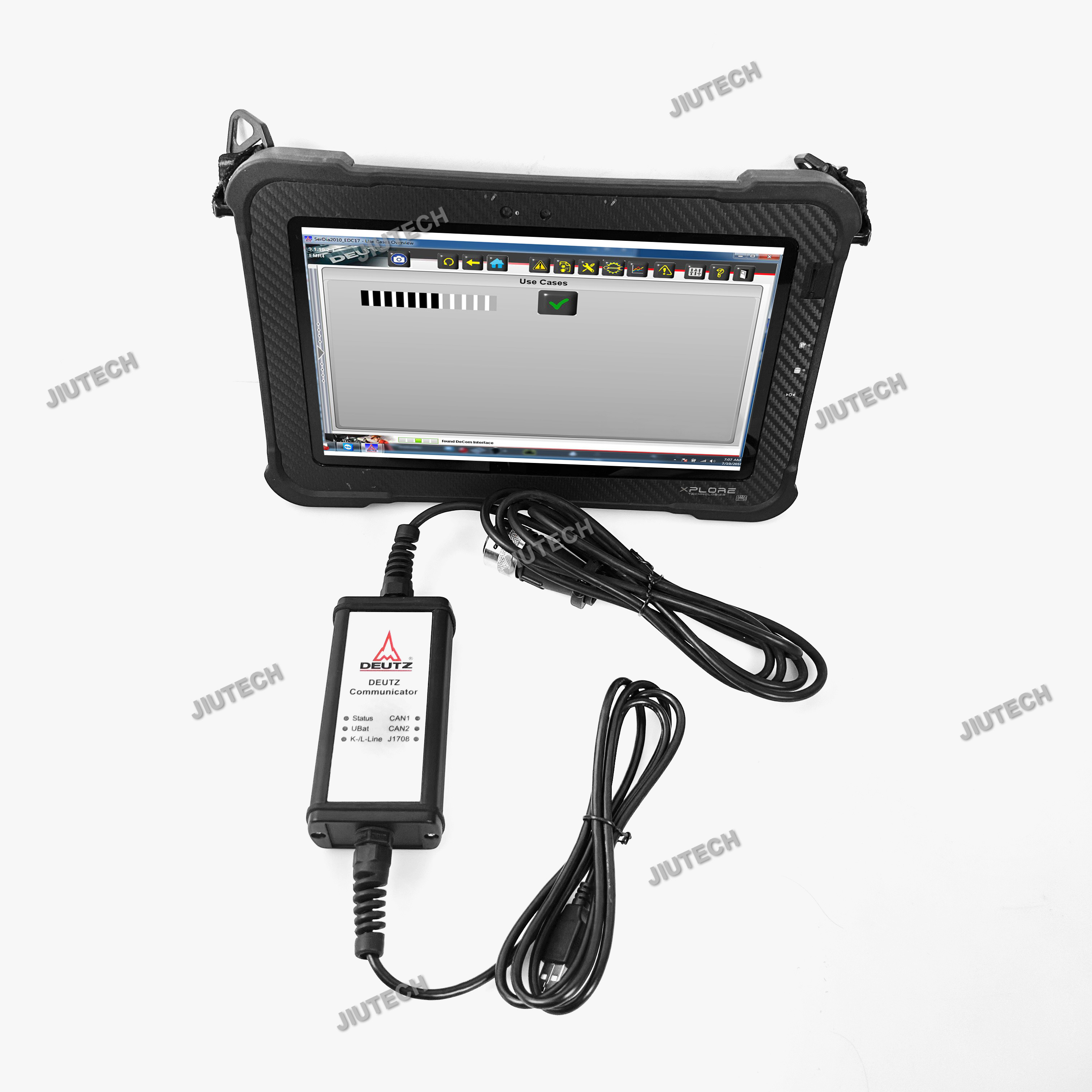 Ready to use Xplore Tablet +For Deutz Communicator OBD Adapter with SerDia Software For SerDia 2010 diagnostic