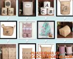 Organize Storage Natural Canvas Clothes Basket, Cute Round Canvas Bathroom