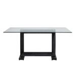 Metal Table Civil Furniture Tempered Glass Dining Table
