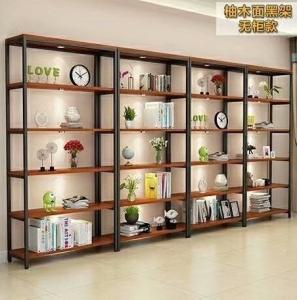 Wholesale Double-Sided Steel-Wood Bookshelf for Library/Book Shelf/Office Furniture/Booksh Shelf for Clothing/Shoes/Jewelry/Watch from china suppliers