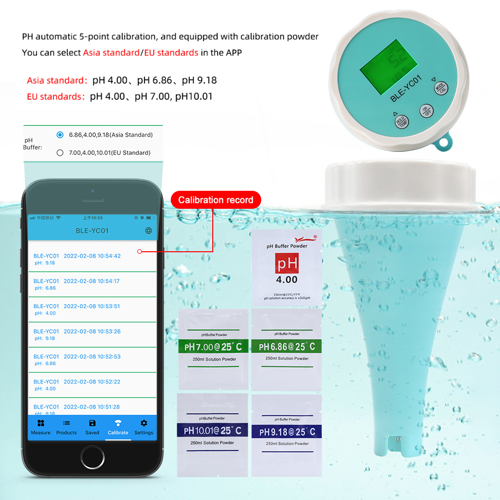 Swimming pool water quality detector ph residual chlorine tester meter
